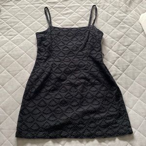 black mini dress